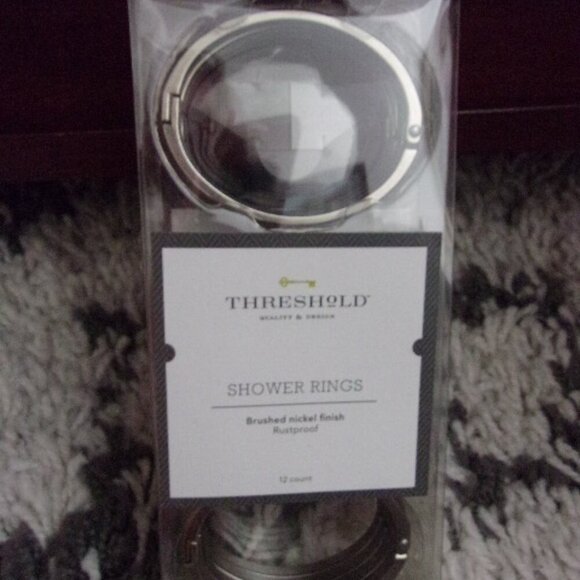 Rust Proof Oval Shower Ring Nickel - Threshold New - Picture 2 of 4